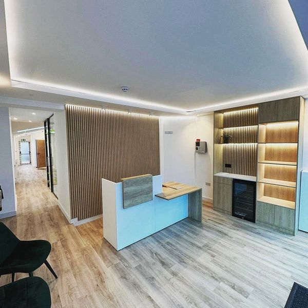 Commercial lighting at a dental surgery