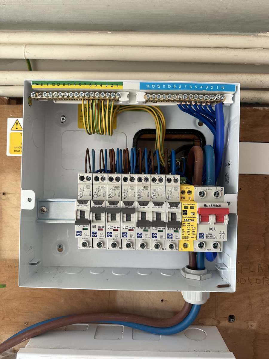 New consumer unit with RCBOs